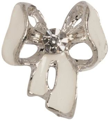 Nail Art Deko gross Schleife weiss