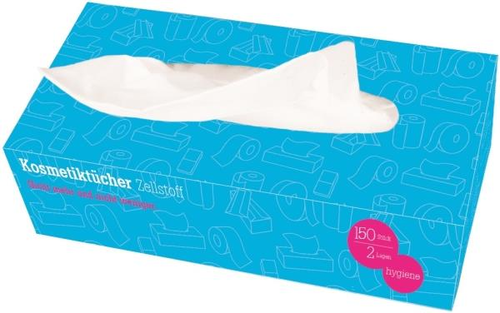 Kosmetiktücher aus 100 % Zellstoff 3-lagig
