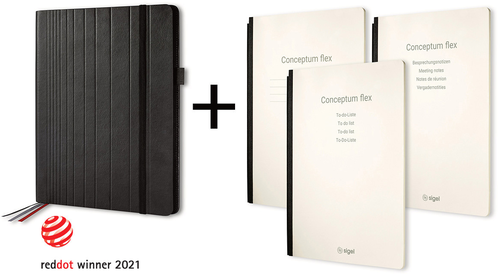 CONCEPTUM Business Organiser A4 CF132 Conceptum flex Set schwarz