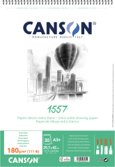 CANSON Skizzenpapier A3 31412A005 180g, weiss 30 Blatt