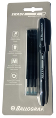 BALLOGRAF Erase Pen 0.7mm 20227 schwarz, mit Ersatzminen