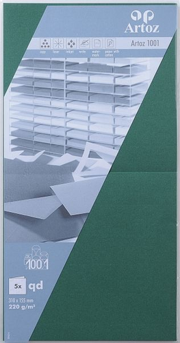 ARTOZ Karten 1001 310x155mm 107452263 220g, racing green 5 Blatt