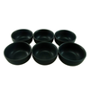 rotel Fondue-Set (Chinoise / Bourguignonne)  Edelstahlpfanne mit 6 Fonduegabeln und 6 schwarzen Saucenschalen