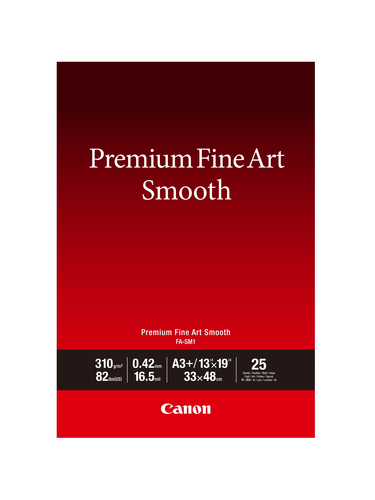 CANON Premium Paper 310g A3+ FASM1A3+ Fine Art Smooth 25 Blatt