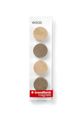 TRENDFORM Magnete WOOD ROUND FA3141 4er Set, Holz