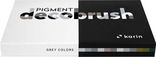 KARIN Pigment Deco Brush 29C2 Grey Colors Set 12 Farben