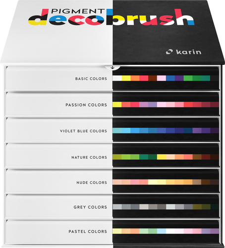 KARIN Pigment Deco Brush 29C10 Master Set 84 Farben