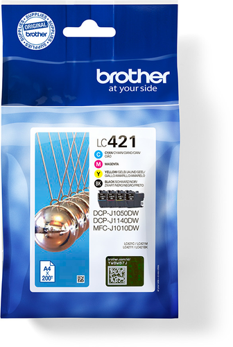 BROTHER Valuepack Tinte CMYBK LC-421VAL DCP-J1050 200 Seiten