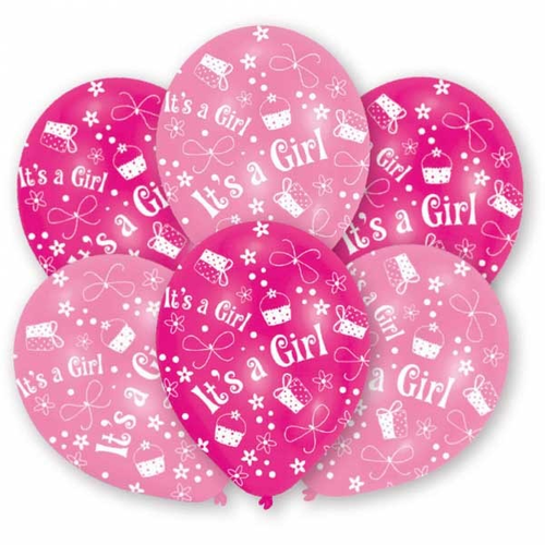 NEUTRAL Ballons Its a girl 6 Stk. INT995696 pink 27.5cm