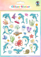 URSUS Glitzer-Sticker FUN Mot. 03 59540003F 136 Sticker