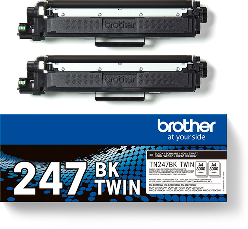 BROTHER Toner HY Twin Pack schwarz TN-247BKTWIN HL-L3210CW 2x3000 Seiten