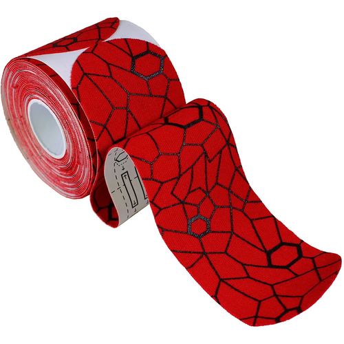 TheraBand Kinesiology Tape Precut Roll - Red/Black