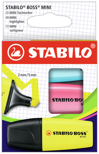 STABILO BOSS MINIpop 07/3-2-01 3 Farben ass.