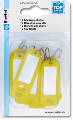 RIEFFEL Schlüsseletiketten 8034SB/10 10 Stück gelb