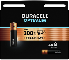 DURACELL Batterie Optimum 4-137684 AA, LR6, 1.5V 8...
