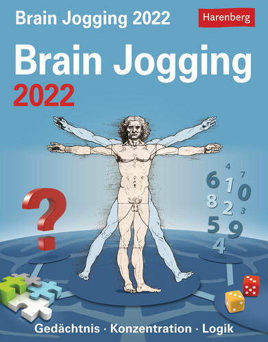 HARENBERG Abreisskalender Brain Jogging 2103700+23 DE, 12,5 X 16cm, 2023