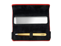 Rubis Pinzette Shiny mit Etui, schräg, gold