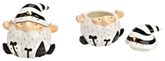 ROOST Dose Nikolaus Keramik 10033445 weiss, schwarz...
