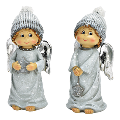 ROOST Engel aus Poly 10033567 grau, 2 ass. 4x10x4cm