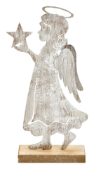 ROOST Aufsteller Engel 10034449 Holz,Metall, silber...