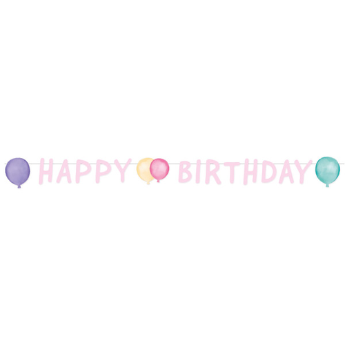NEUTRAL Partykette Happy Birthday 9903715 Pastel 150x13.8cm