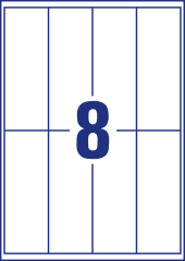 AVERY ZWECKFORM Magnet-Schilder OJ8875-5 50x140,, weiss 40 Stück