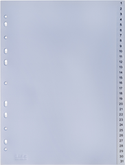 HWB Register A4 1-31 3604.49 PP 4-Lochung,transp.