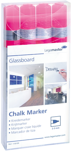 LEGAMASTER Glassboard Marker 7-118109 4 Stck, pink