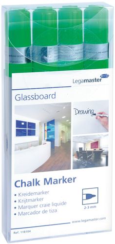 LEGAMASTER Glassboard Marker 7-118104 grn 4 Stck