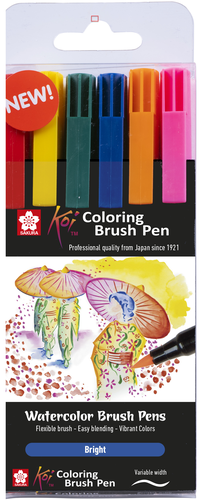 SAKURA Brush Pen Sakura XBR6B1 Set, 6 Farben