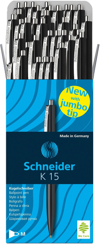 SCHNEIDER Kugelschreiber K15 1mm 574/50STK/SCHWARZ /K15 schwarz, 50 Stck