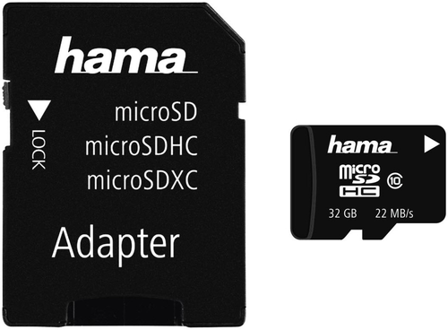 HAMA microSDHC 32GB 108089 Class 10 22MB/s, Adapter