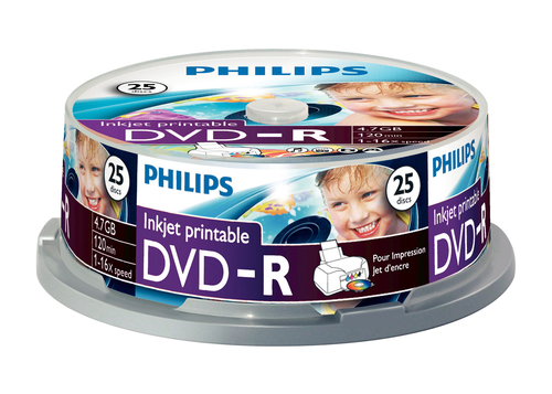 PHILIPS DVD-R DM4I6B25F/00 25er Spindel bedruckbar