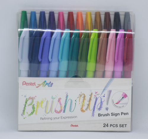 PENTEL Brush Sign Pen SES15C-24ST1 24 Farben, Etui
