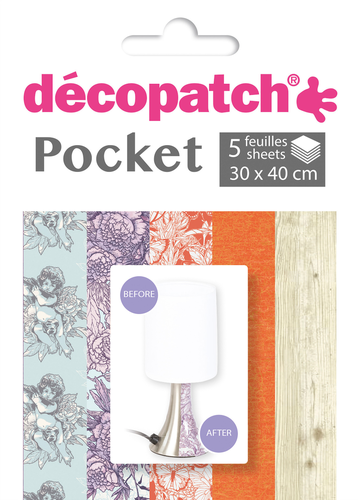 DECOPATCH Papier Pocket Nr. 14 DP014O 5 Blatt  30x40cm
