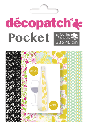 DECOPATCH Papier Pocket Nr. 17 DP017O 5 Blatt  30x40cm