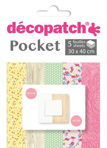 DECOPATCH Papier Pocket Nr. 18 DP018O 5 Blatt  30x40cm