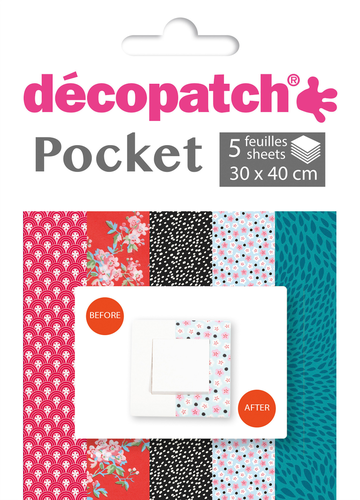 DECOPATCH Papier Pocket Nr. 2 DP002O 5 Blatt  30x40cm