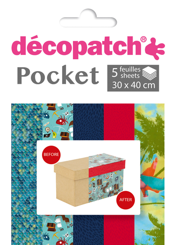 DECOPATCH Papier Pocket Nr. 20 DP020O 5 Blatt  30x40cm