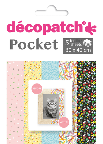 DECOPATCH Papier Pocket Nr. 22 DP022C 5 Blatt  30x40cm