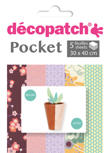 DECOPATCH Papier Pocket Nr. 25 DP025C 5 Blatt  30x40cm