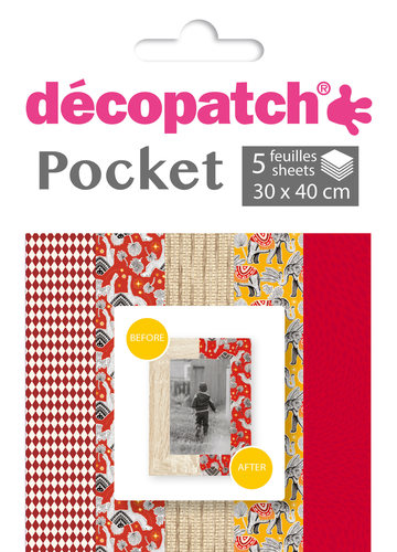 DECOPATCH Papier Pocket Nr. 27 DP027C 5 Blatt  30x40cm