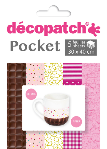 DECOPATCH Papier Pocket Nr. 3 DP003O 5 Blatt  30x40cm