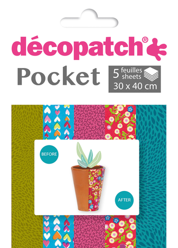DECOPATCH Papier Pocket Nr. 6 DP006O 5 Blatt  30x40cm