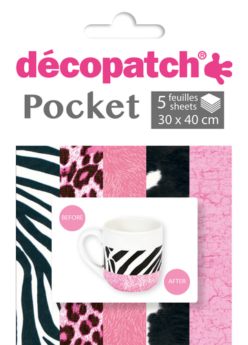 DECOPATCH Papier Pocket Nr. 9 DP009O 5 Blatt  30x40cm