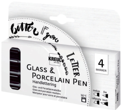 KREUL Porzellanmarker CKH16480 Handlettering, 4er Set