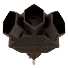 S-ELECTRO Abzweigstecker 04.500.2SZ schwarz, 3xT13