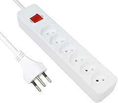 S-ELECTRO Steckdosenleiste 06.130.6WS mit Schalter