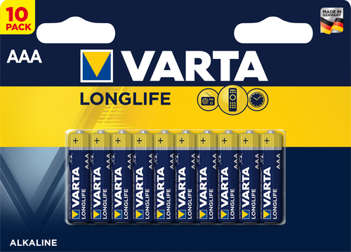 VARTA Batterie 4103101461 Longlife, AAA/LR03, 10 Stck