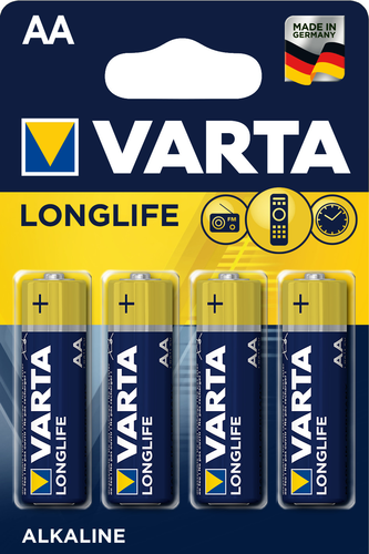 VARTA Batterie 4106101414 Longlife, AA/LR06, 4 Stck